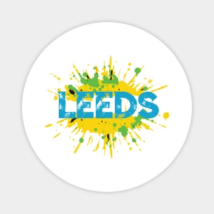 LEEDS vibrant colourful graffiti tee Magnet